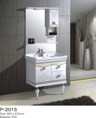 2 Drawers Small Wall Mounted Bathroom Cabinet , White Single Door Bathroom Cabinet